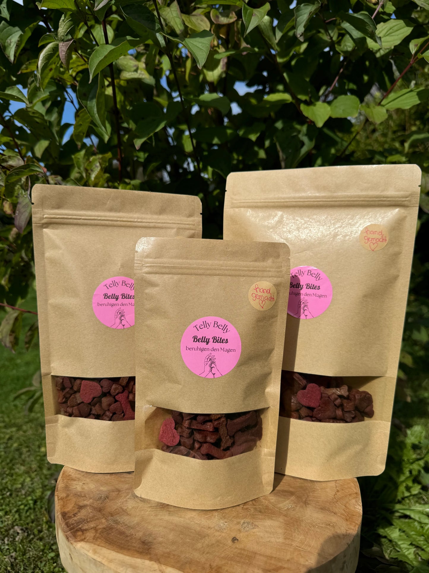 verschiedene Verpackungsgrößen belly bites